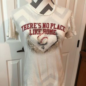 No place like home baseball tee